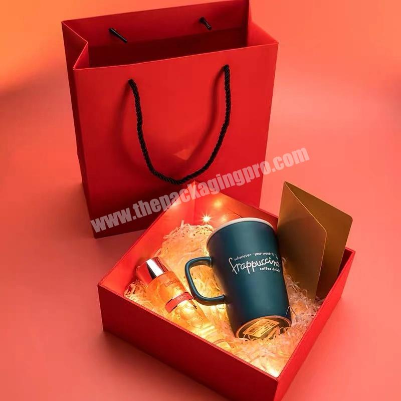 OEM Factory Red wholesale custom logo luxury cardboard paper gift magnetic packaging box