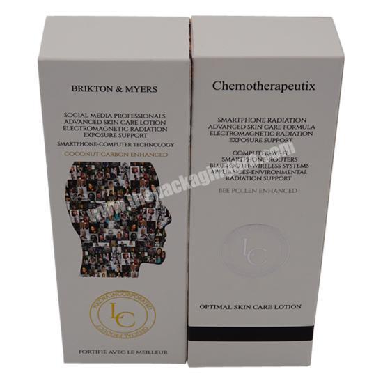 OEM Factory White color paper box personal care products paper box packaging with logo foil stamping