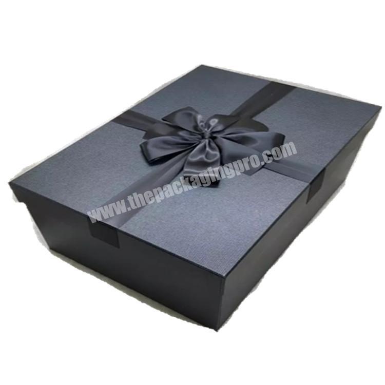 OEM Factory wholesale free samples corrugated paper gift box packaging with ribbon