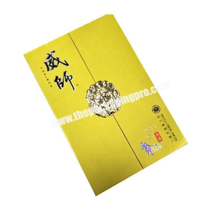 OEM High Quality Magnetic Packaging Book Shaped Cardboard Wine Bottle Gift Box
