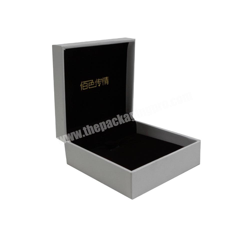 OEM high quality white bracelet box custom logo for clamshell and jewelry packaging