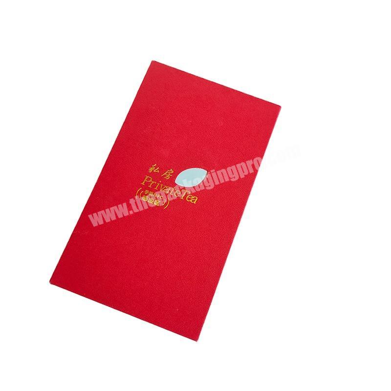 OEM logo Printed red flat Custom empty phone craft packing box