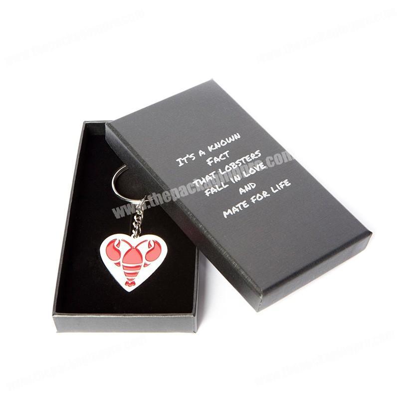 High quality rigid cardboard luxury custom pen keychain packaging gift box