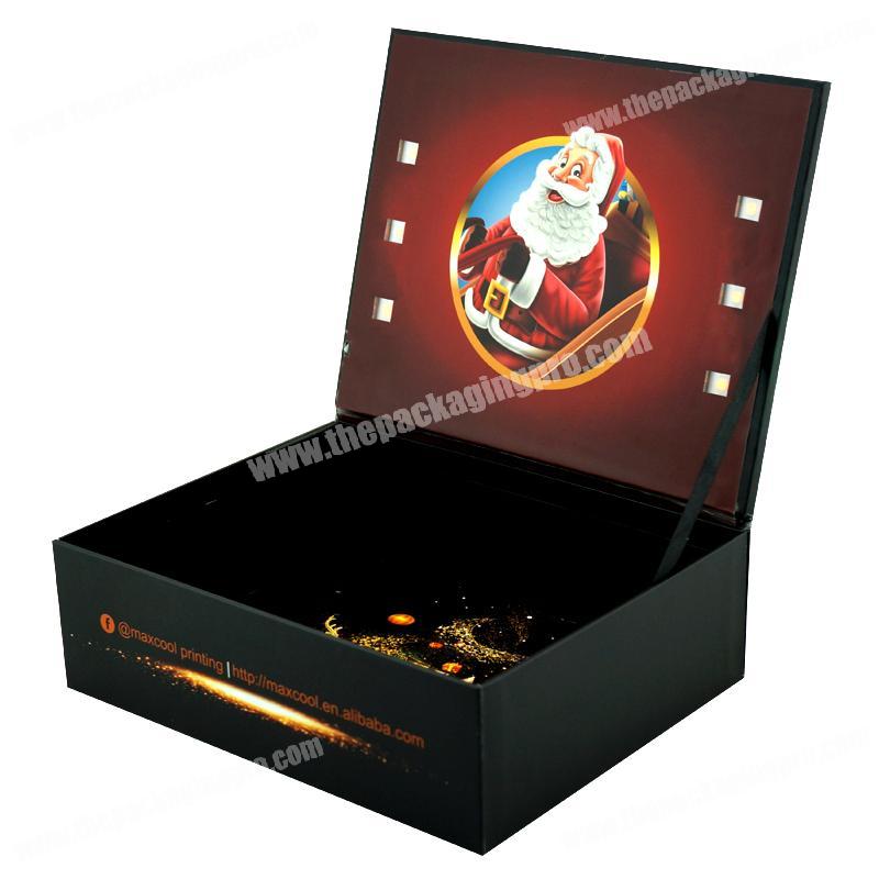 OEM Luxury Cardboard Christmas Gift Box With LED