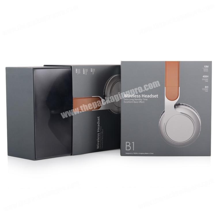 OEM new fashion small template cardboard display boxes for headset