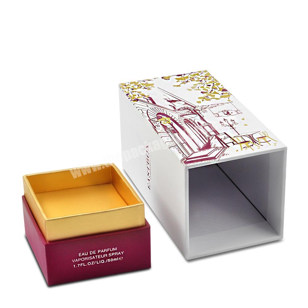 OEM ODM luxury High end Gilded perfume paper gift box for free sample