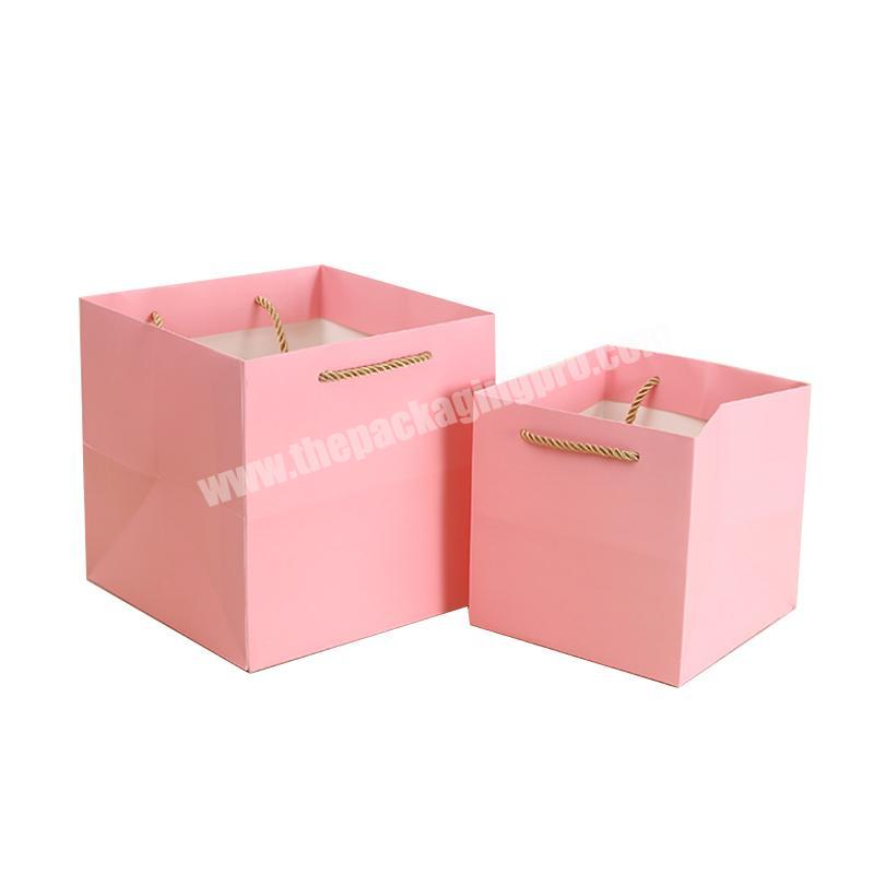 OEM Wholesale Big Square gift Bags Clothing Shoes and Gifts Box Set Luxury Boxes with Handle
