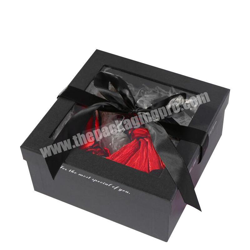 Oem wholesale cheap pink paperboard storage gift box custom logo gray packaging display paper box with windows