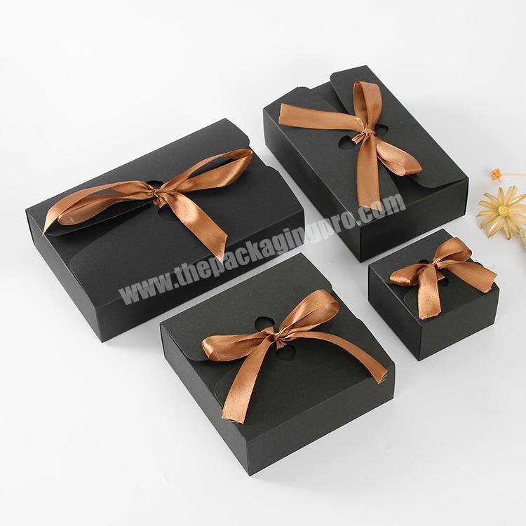 OEM Wholesale Custom Logo Print flat Black Floding Box for Apparel Shoes Gift Craft luxury goods Packaging