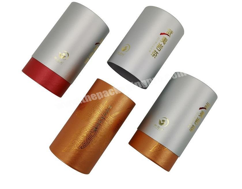 OEM Wuyi Rock Tea Paper Packaging Cans Rolled Edge Telescoping Two Pieces Cylinder Tube