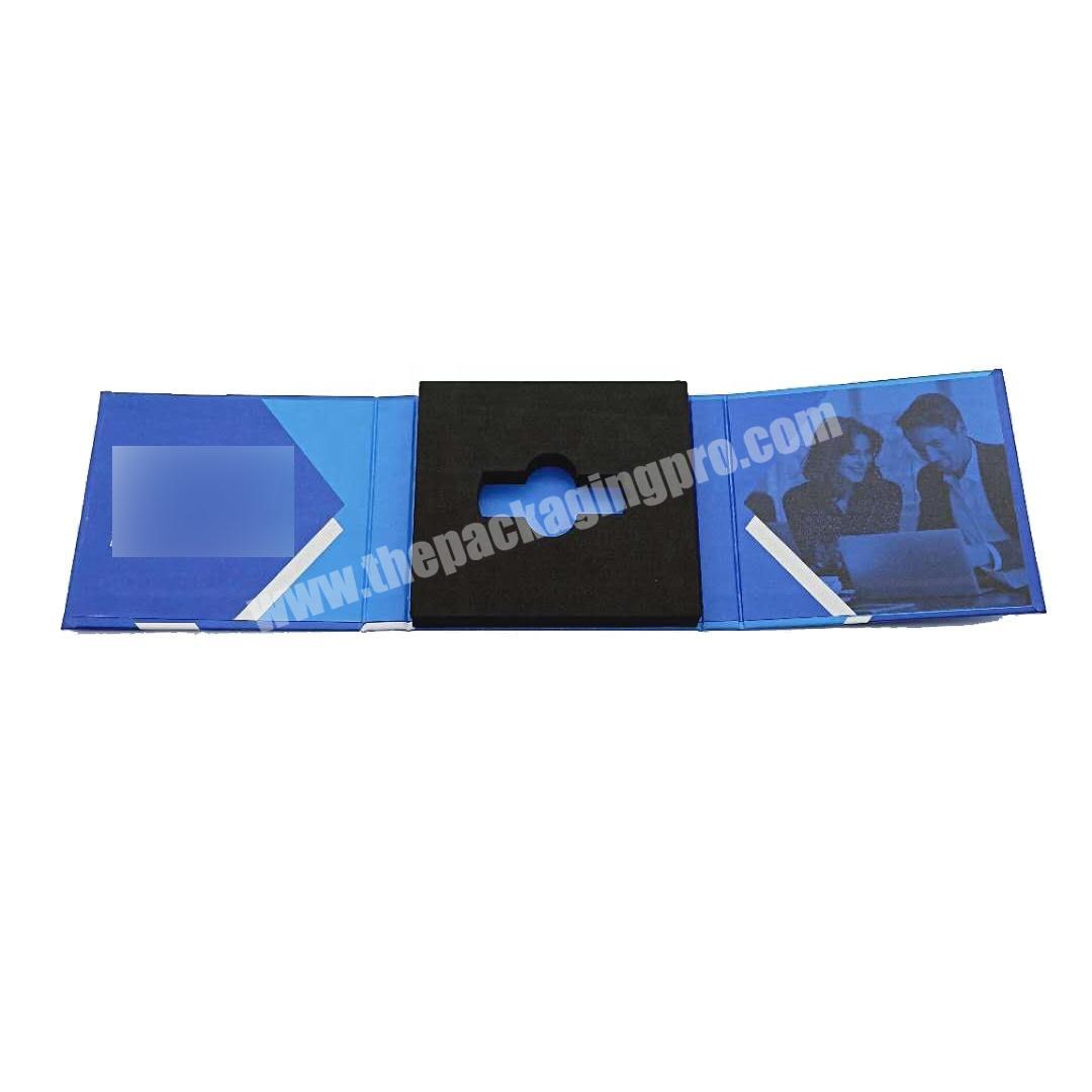 Offset colour printing logo customized paper tri-fold coin packaging box