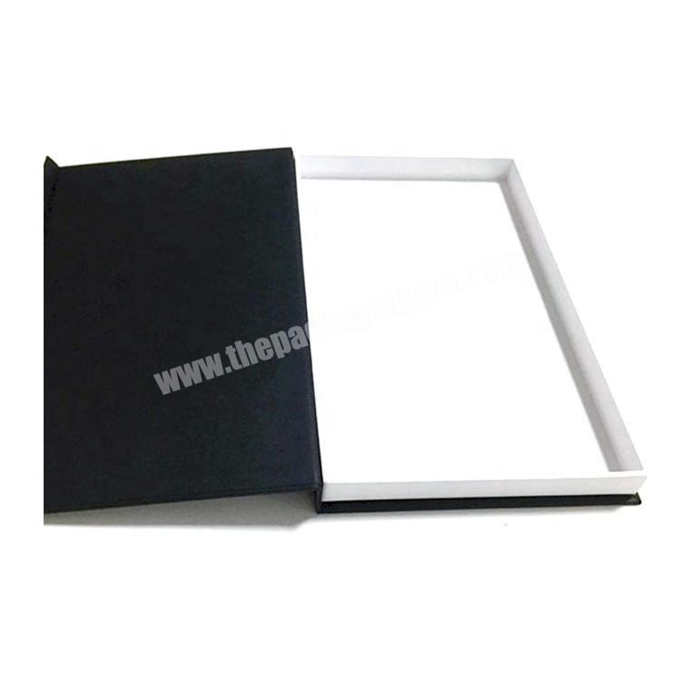 Offset Printing Black Book Shape Paper Packaging Baby Apparel Clothes Gift Box