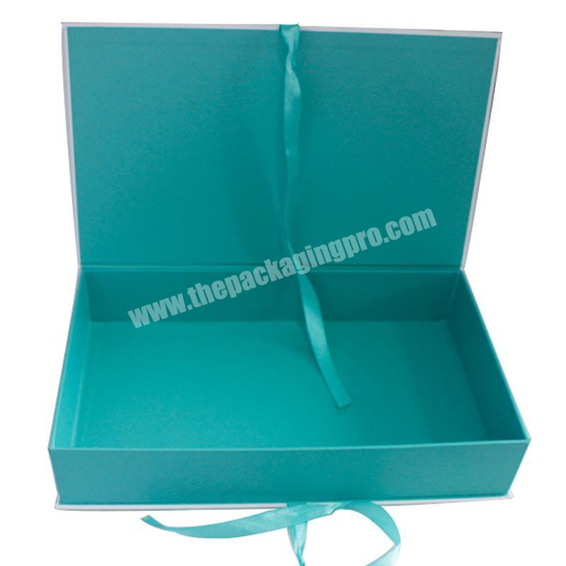 One stop service new design custom logo cardboard hair extensions packaging box with ribbon