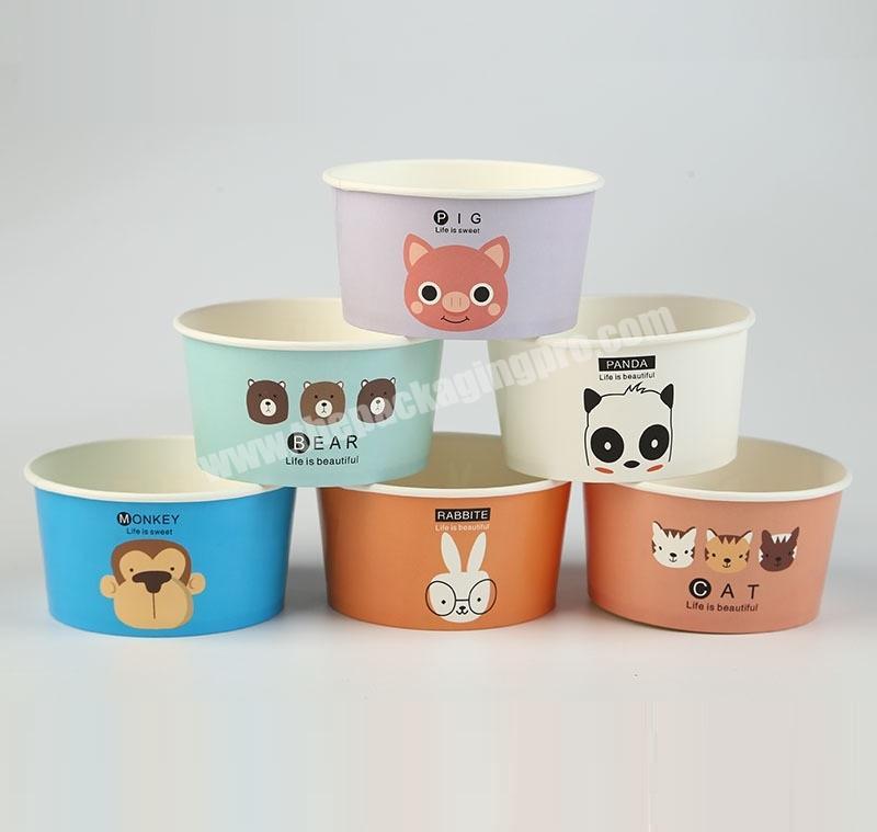 Personalized ice cream bowl with colorful print