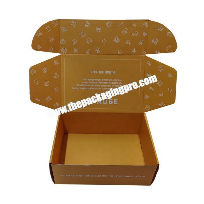 Orange color corrugated paper packing box pajamas packaging boxes