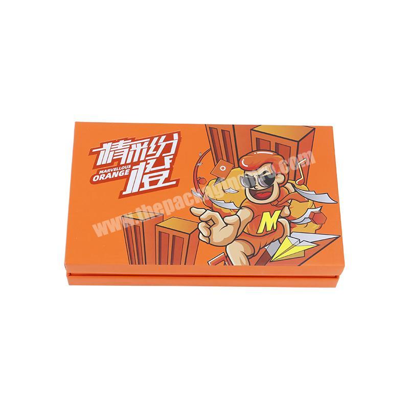 Orange Paper Gift Box PerfumeEssential Oil Packaging Box Custom Logo
