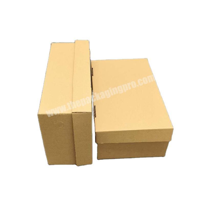 Ordinary boxes from factory sources are used for good packaging of shoes