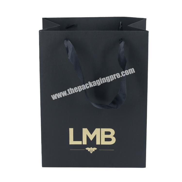 Ouhai Cheap Custom Design Black Luxury Ribbon Handles Gift Shopping ...