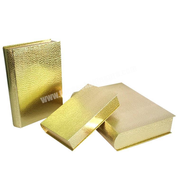 packaging box gift box Book shape gold Packaging paper box