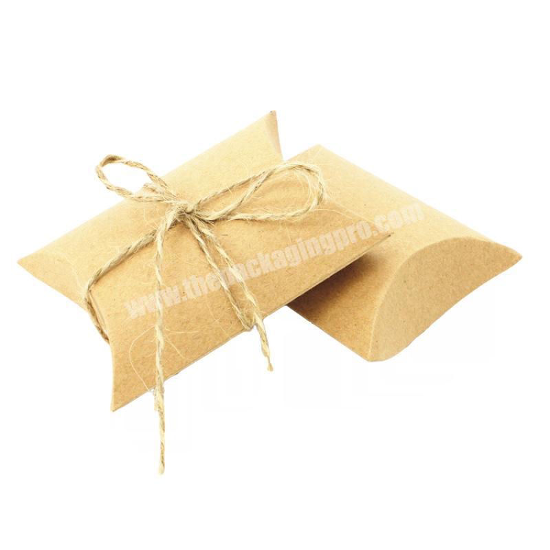 Packaging Boxes Custom Logo Design Foldable Craft Paper Pillow Box