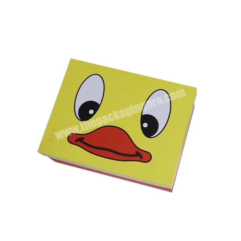 Packaging boxes manufacturer Cartoon duck printing paper box children gift packaging box lovely paper boxes