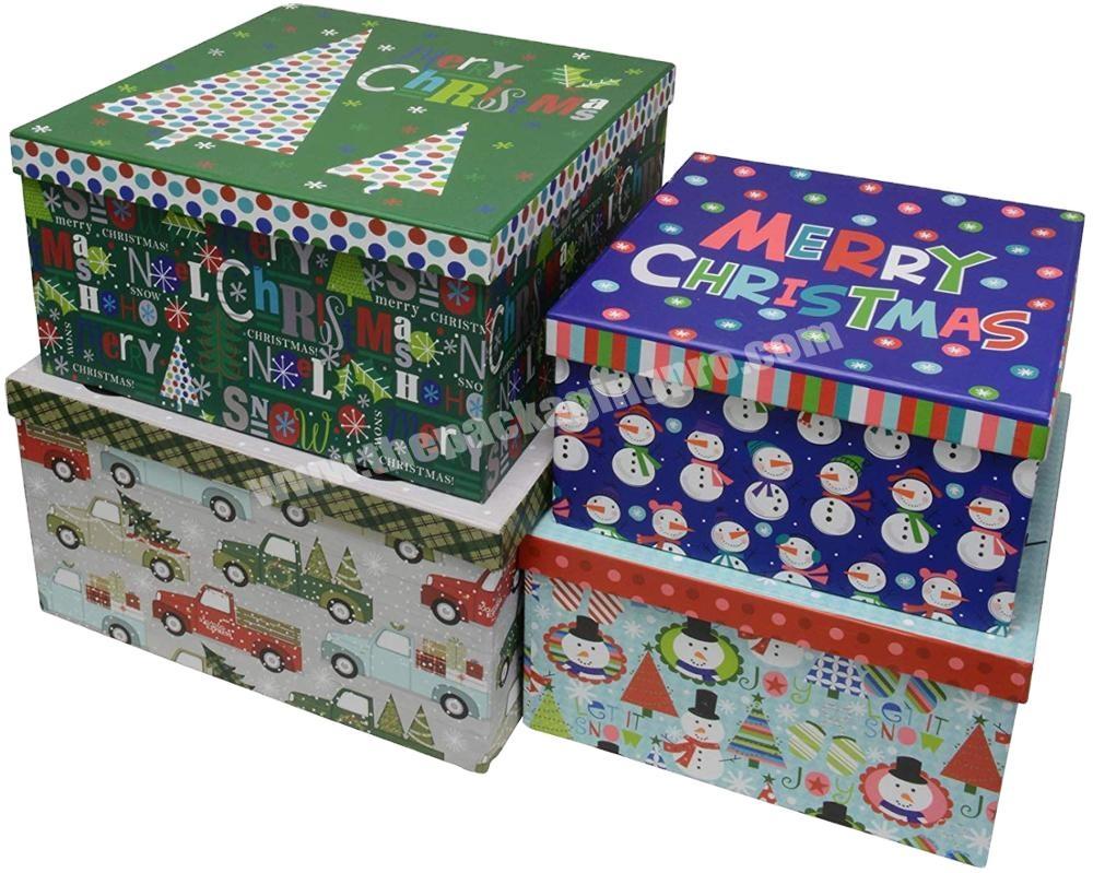 Packaging boxes manufacturer Custom gift boxs christmas paper boxs with customized logo wholesale