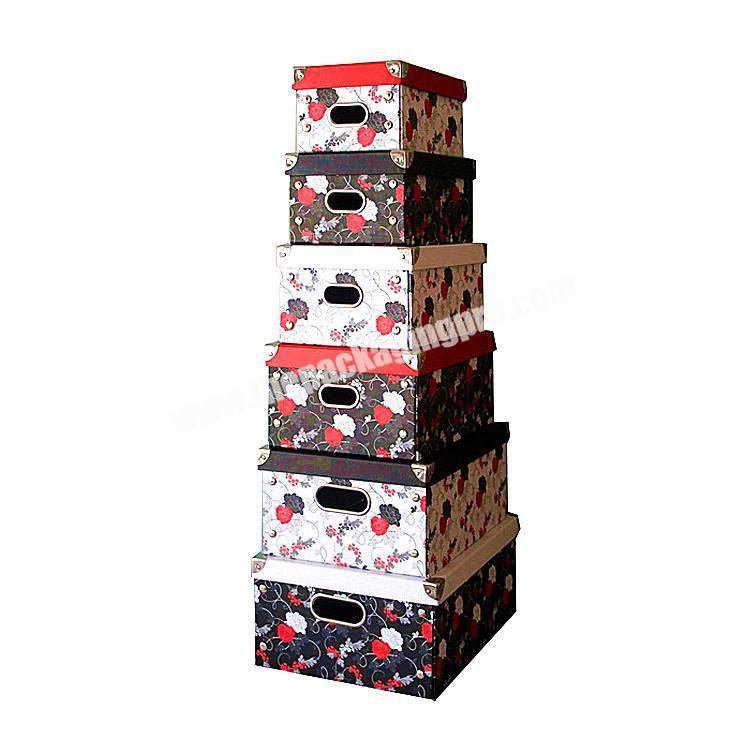 packaging boxes Storage paper Boxes Cardboard with metal hole& metal corrners