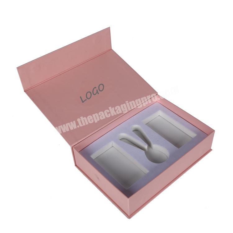 Packaging Rigid pink customized paper cardboard gift boxes for cosmetic