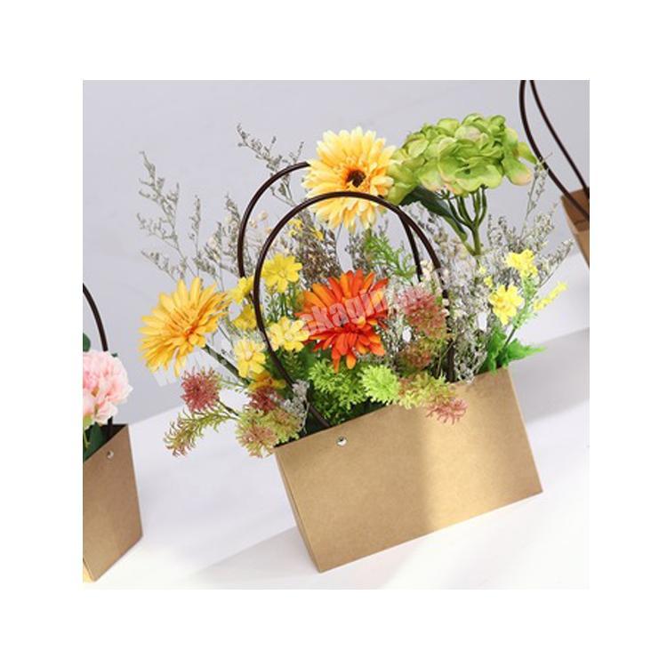 Paper Bag Flower Art Polymeat Green Plant Fresh Potted Bags