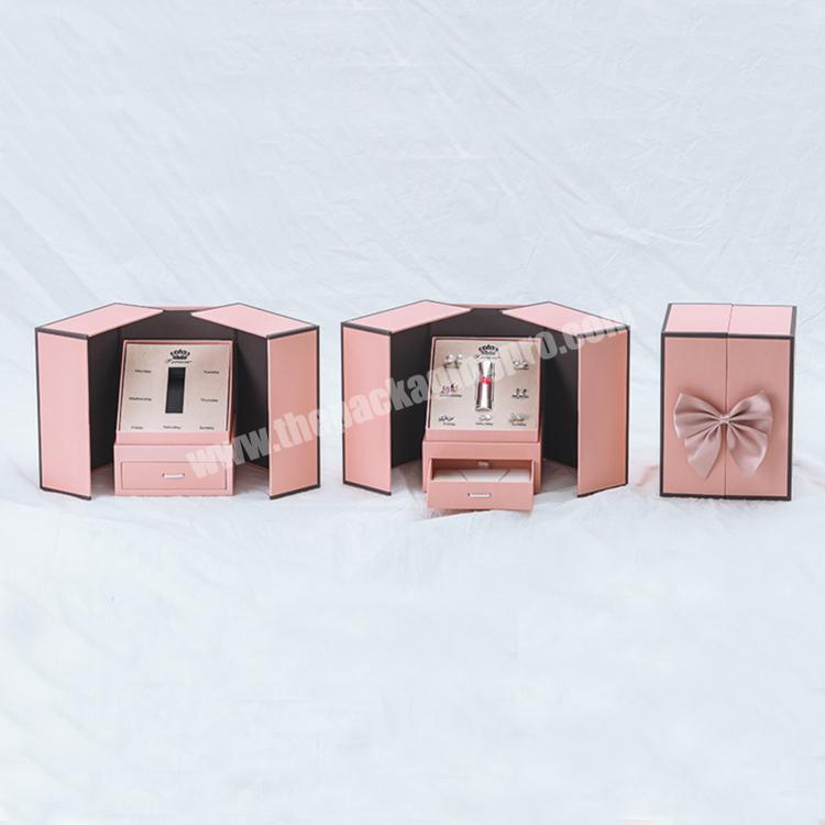 Paper Bow Ties Display Jewelry Gift Box Lipstick Boxes Necklace Paper Box with Paper Bag