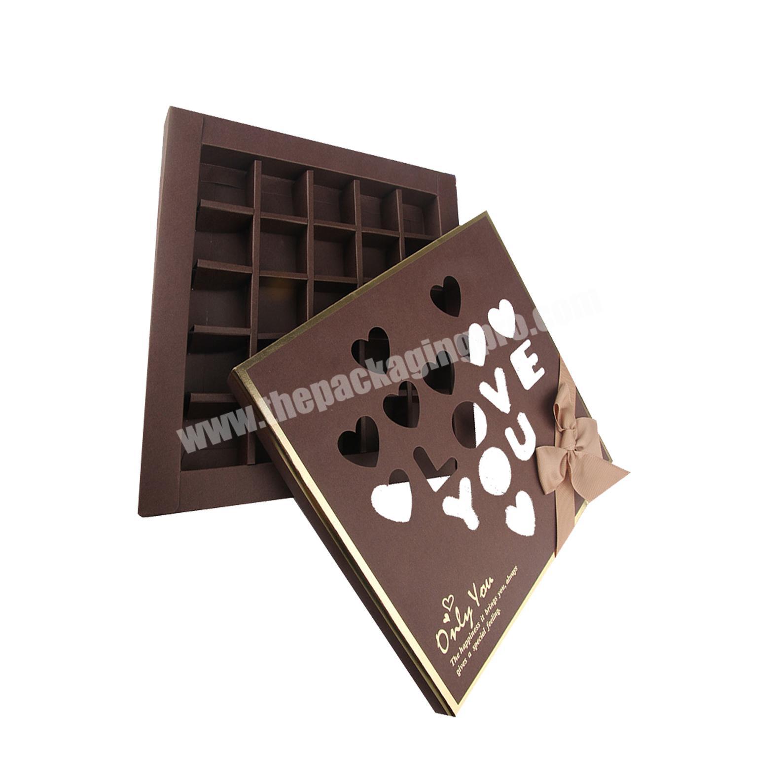 Paper box candy bow with window lamination chocolate packaging