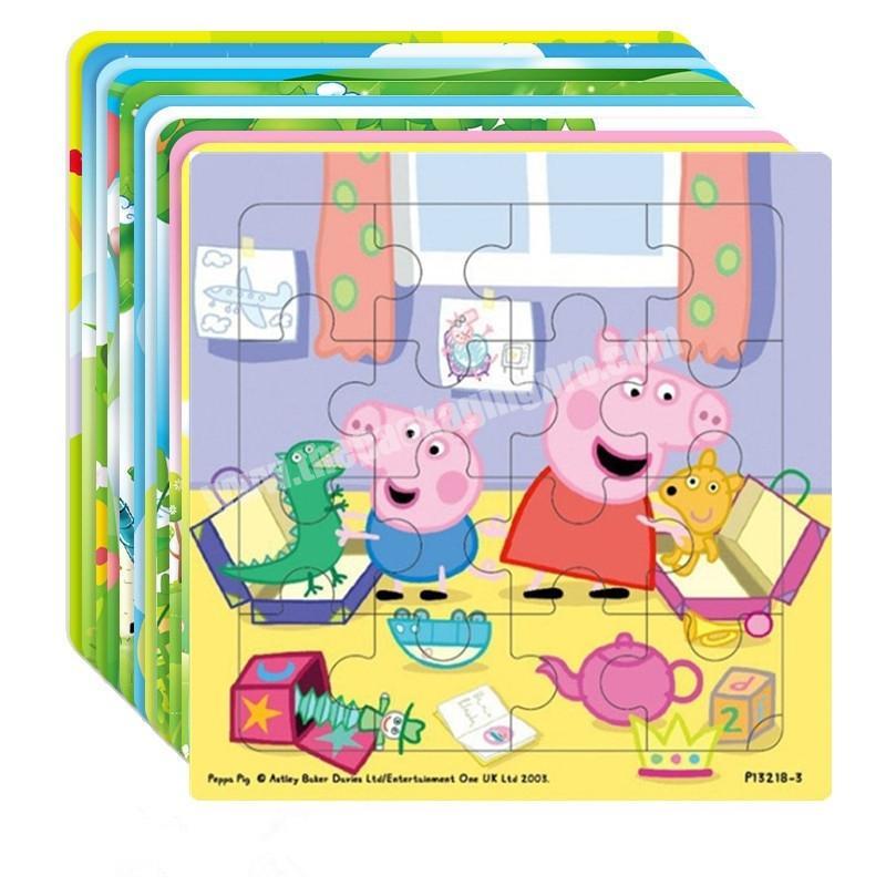 Paper cardboard DIY Pink pig puzzle jigsaw