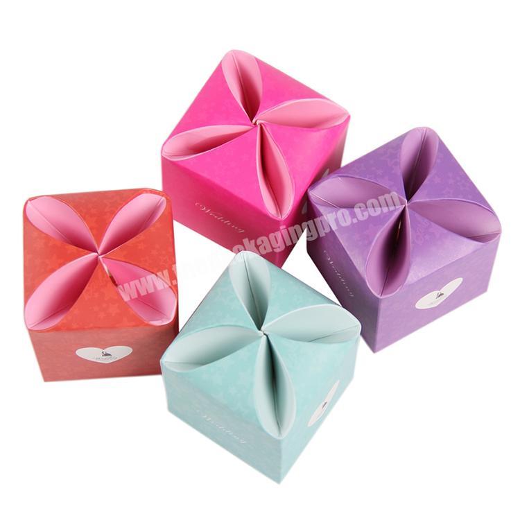 Paper craft cheap candy wedding gift exquisite sweet box cheap fancy paper packaging boxes