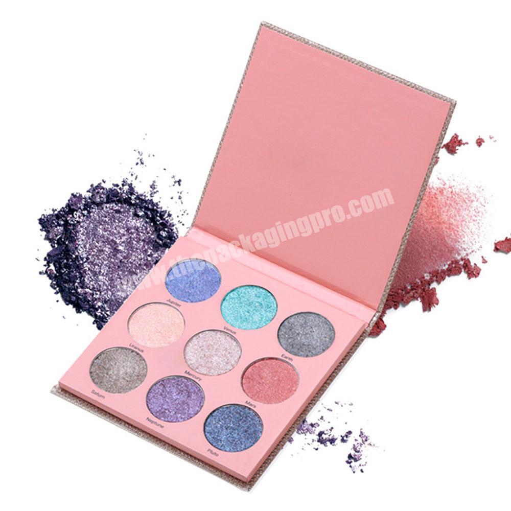Paper custom colorful empty magnetic eyeshadow makeup palette box