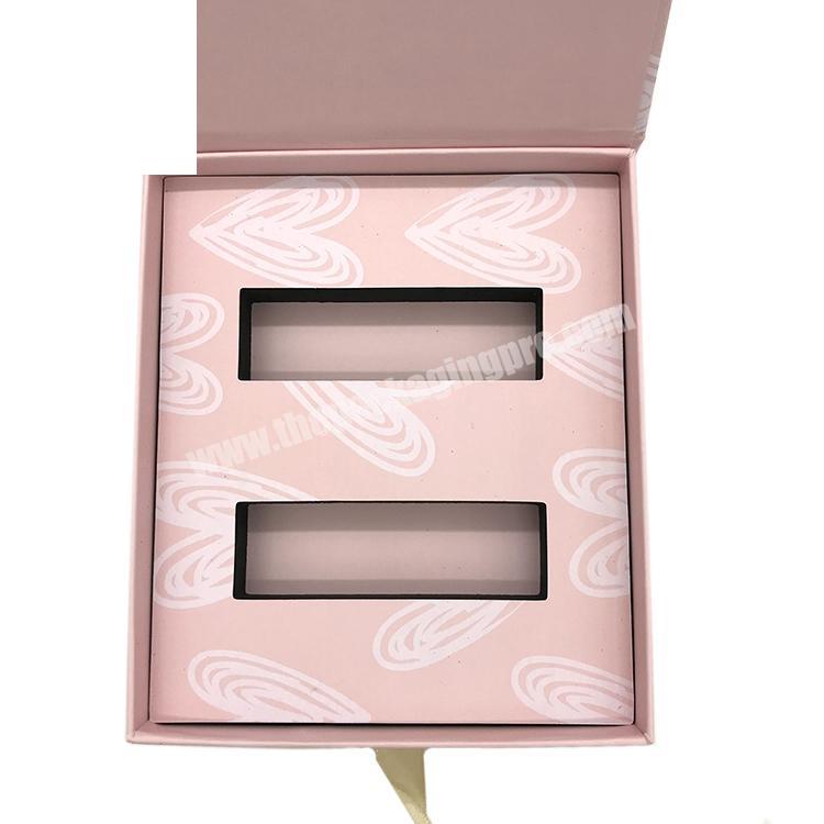 Paper custom luxury empty wholesale  lipstick packaging box with bow