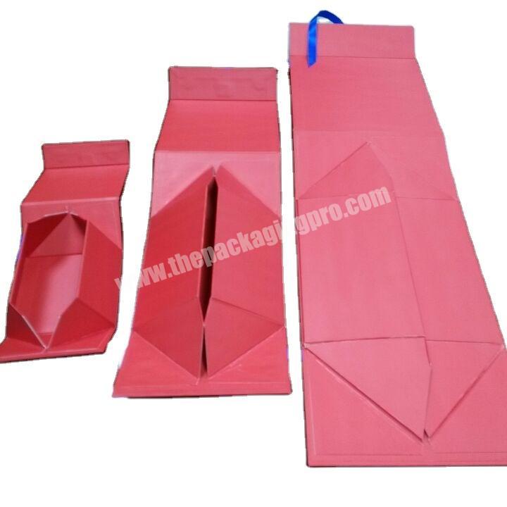 Paper foldable box collapsible box with ribbon box gift packaging cheap wholesale