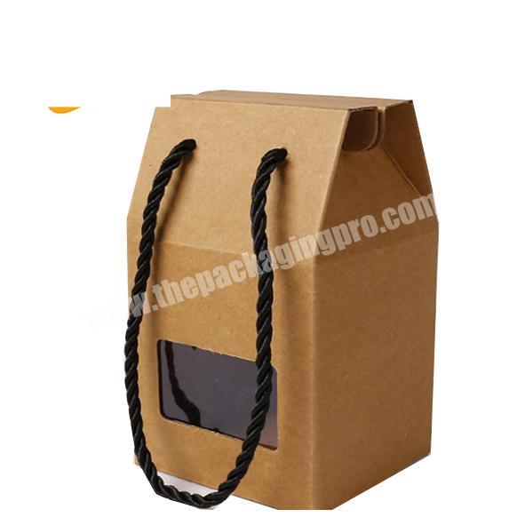 Paper folded portable packing gift box for peanuts nuts snack food
