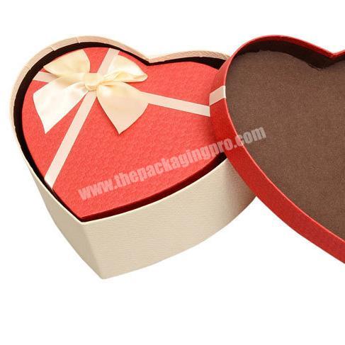Paper Gift Box Heart Shape Box Wadding Custom