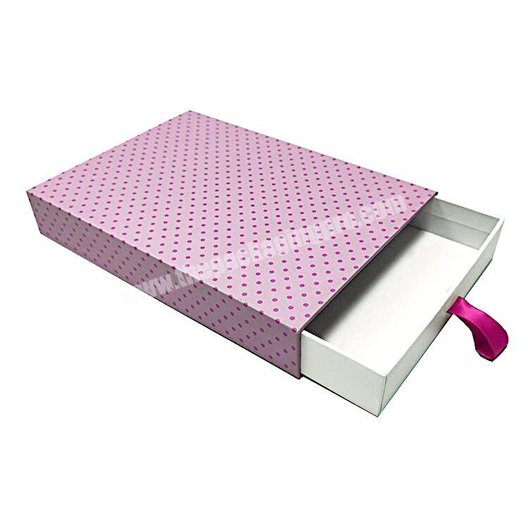 Paper gift box suppliers pink drawer packaging boxes for packing