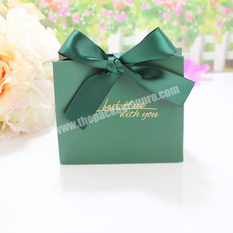 Paper gift ribbon boutique gift box packaging gift box with ribbon