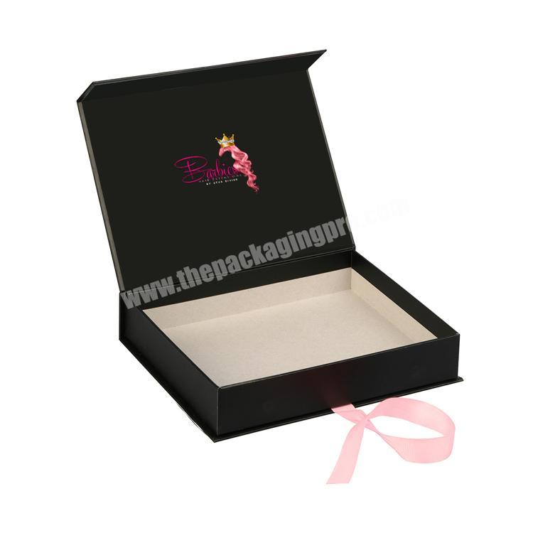 Paper Lingerie Garment Custom Packaging Black Boxes For Clothes