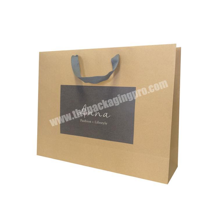 Paper Package Manufacturer cheapest gold foil logo black color brand bag for clothing factory