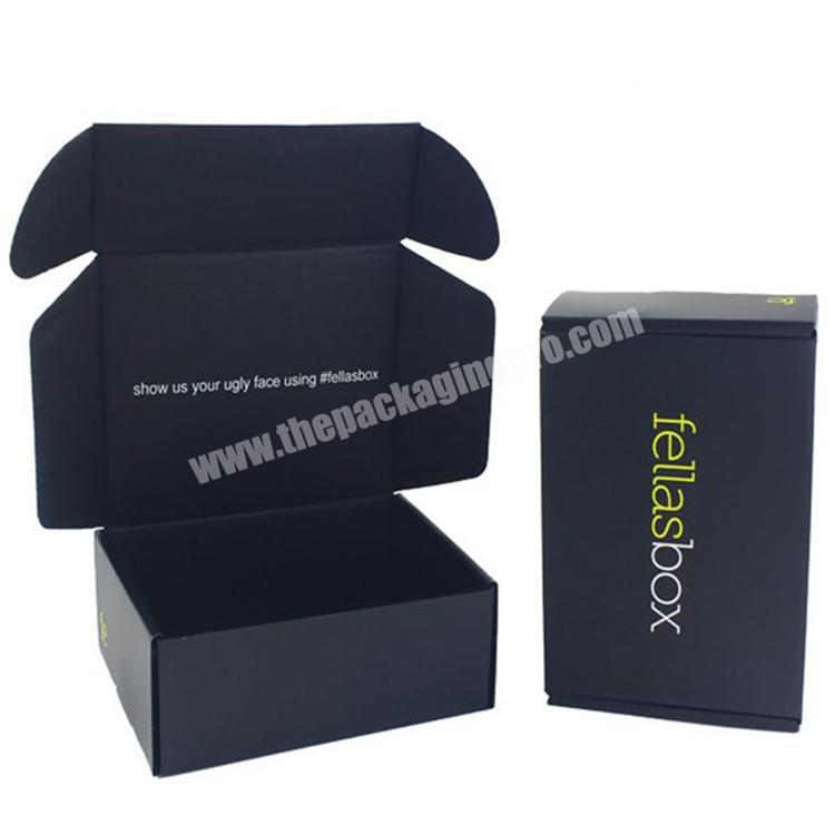 Paper package manufacturer custom black special e-flute corrugated packaging box