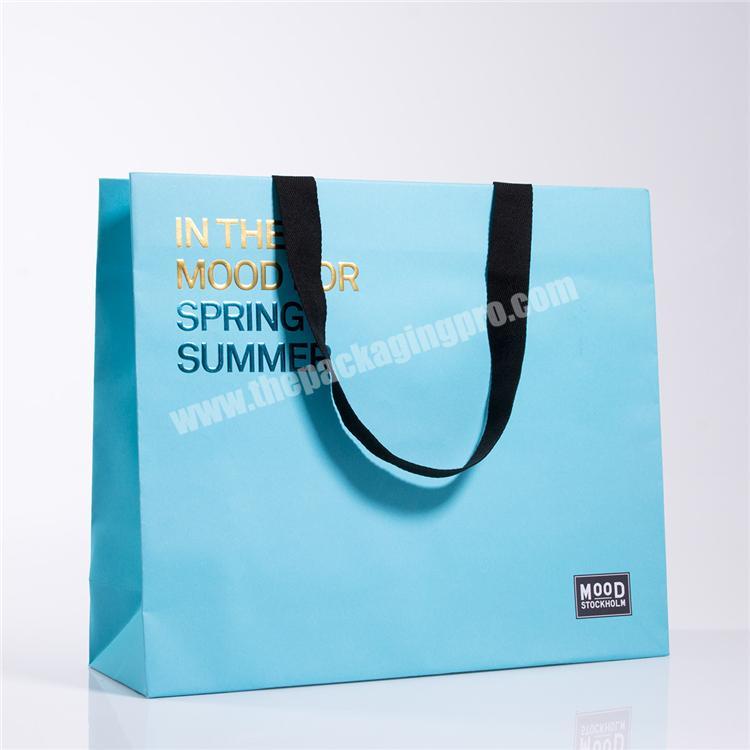 Paper Package Manufacturer pet shopping water resistant bag with gift ribbon handle
