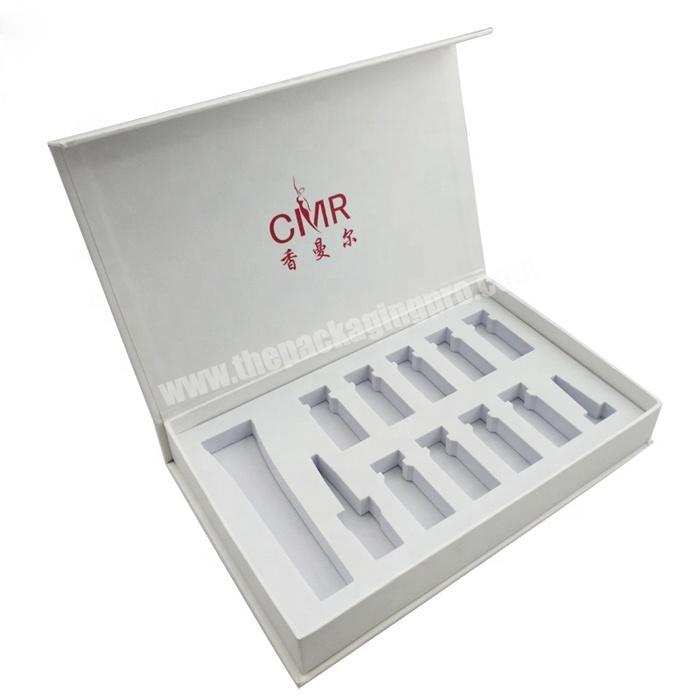 Paper packaging boxes for nail polish with eva foam insert