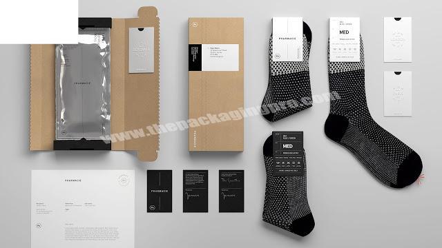 Paper Packaging For Socks Packaging Box,Paper Sock Sleeve Packaging Label