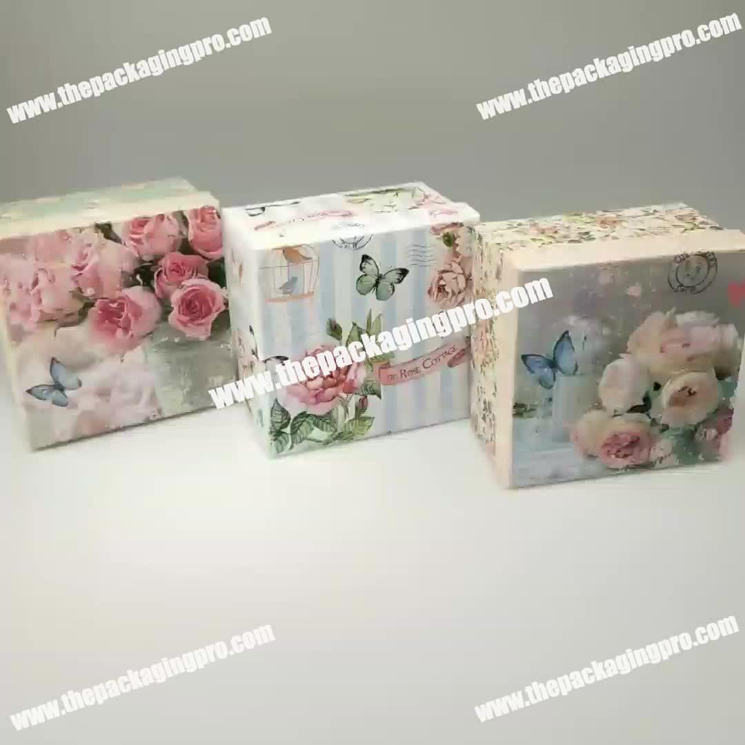 Paper Packaging Hot Selling Flower LOGO Paper Boxes for Holiday Gift