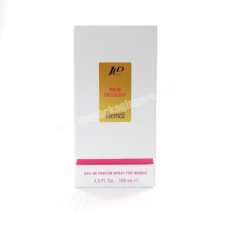 Paper perfume box packaging custom wholesale with logo printed cosmetic packaging box