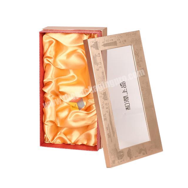 paper storage tea package silk lined gift boxes
