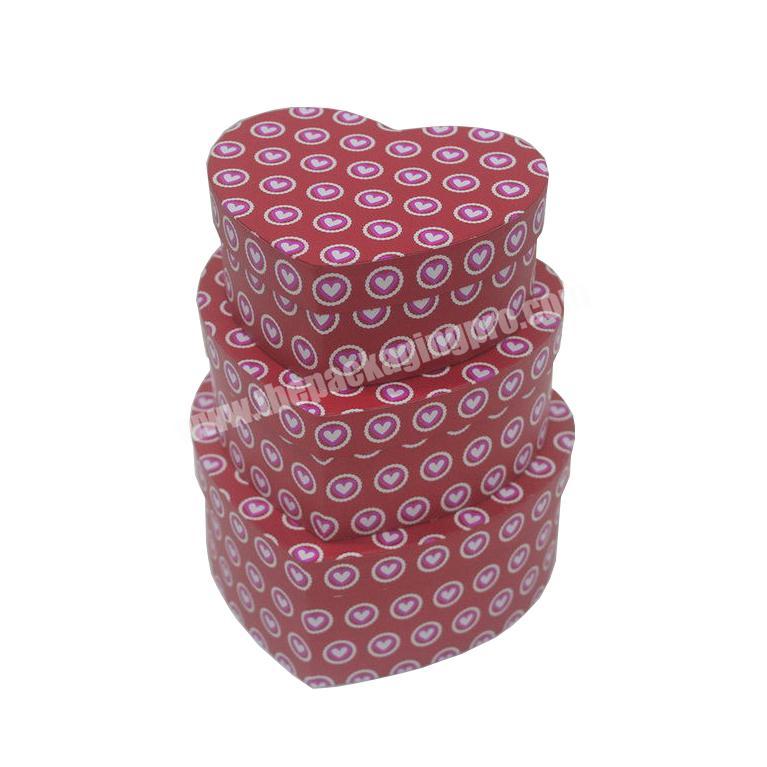 Paperboard Reliable Quality Heart Gift Paper Box Flower Gift Box Packaging Romantic Heart Shaped Gift Boxes Tower Sets